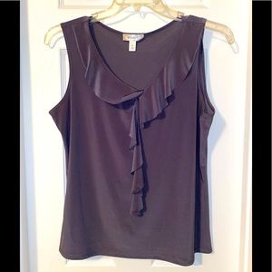 Gray Sleeveless Blouse